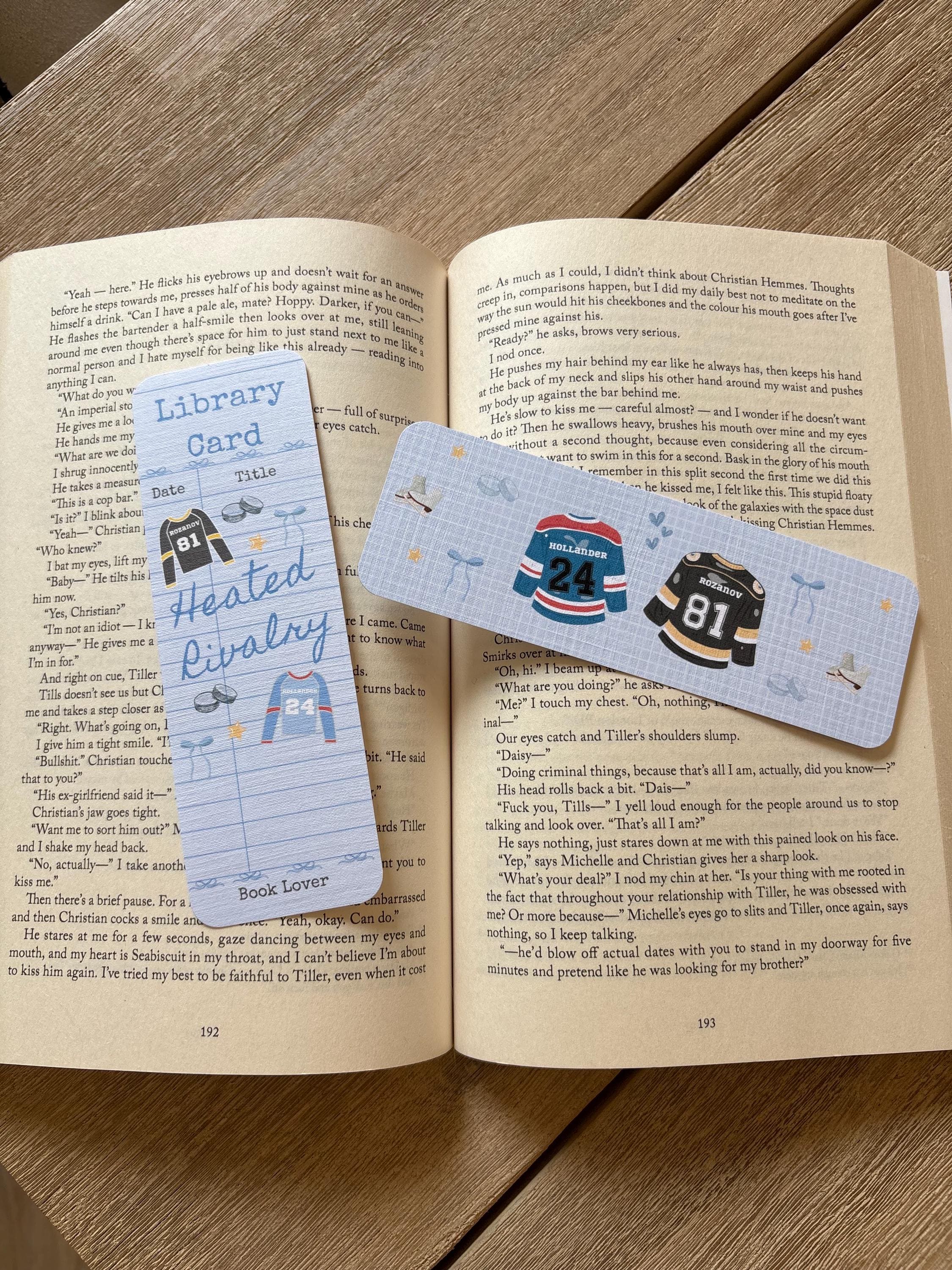 Hockey Romance Bookmarks, Enemies to Lovers Bookmarks