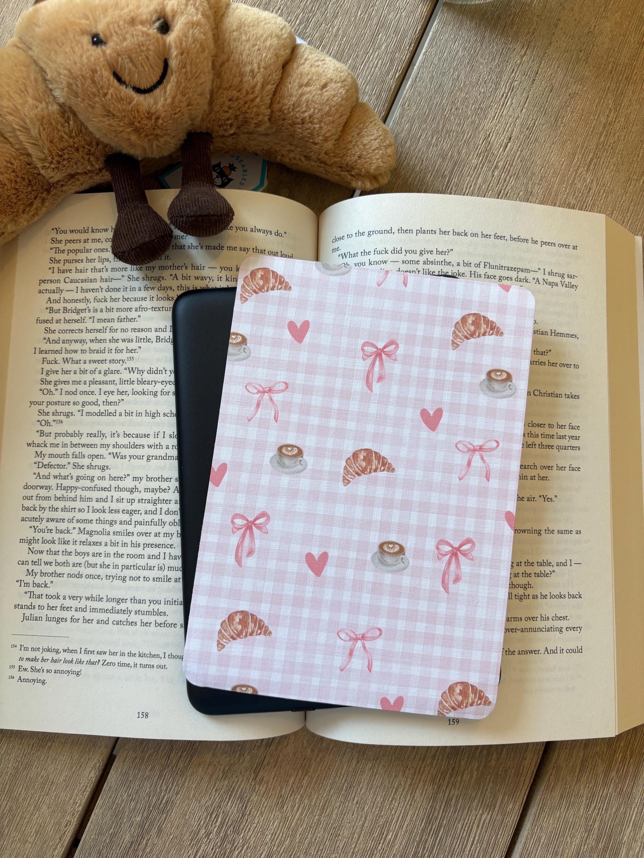 Brunch and Bows Kindle insert, Pink gingham