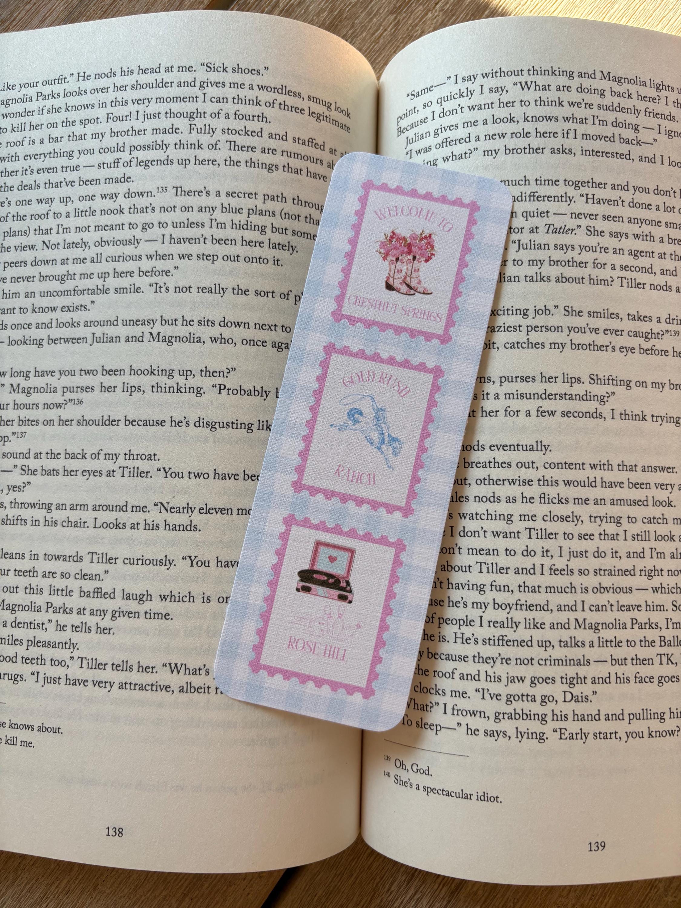 Elsie Silver bookmarks - Chestnut springs - Gold rush ranch - Rose Hill