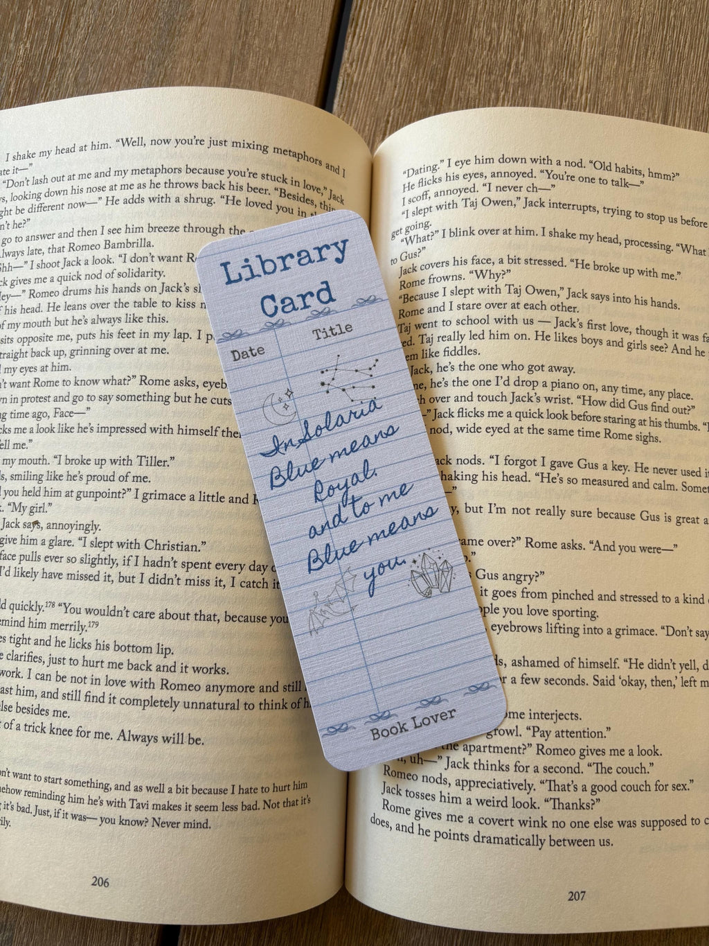 ZA Inspired Quote Bookmarks | Blue Means You & There Is Only Her