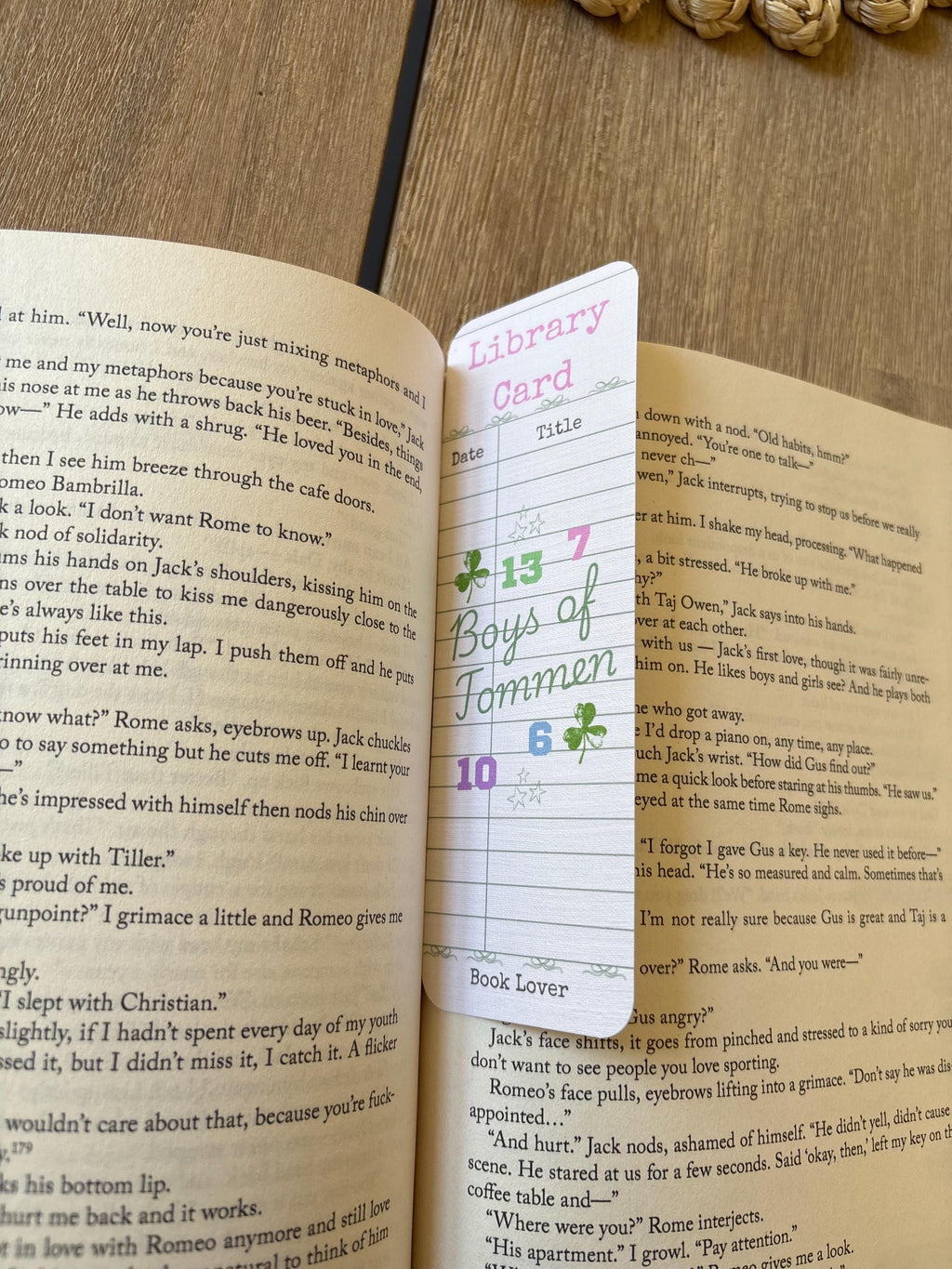 Boys of Tommen Library Card Bookmark