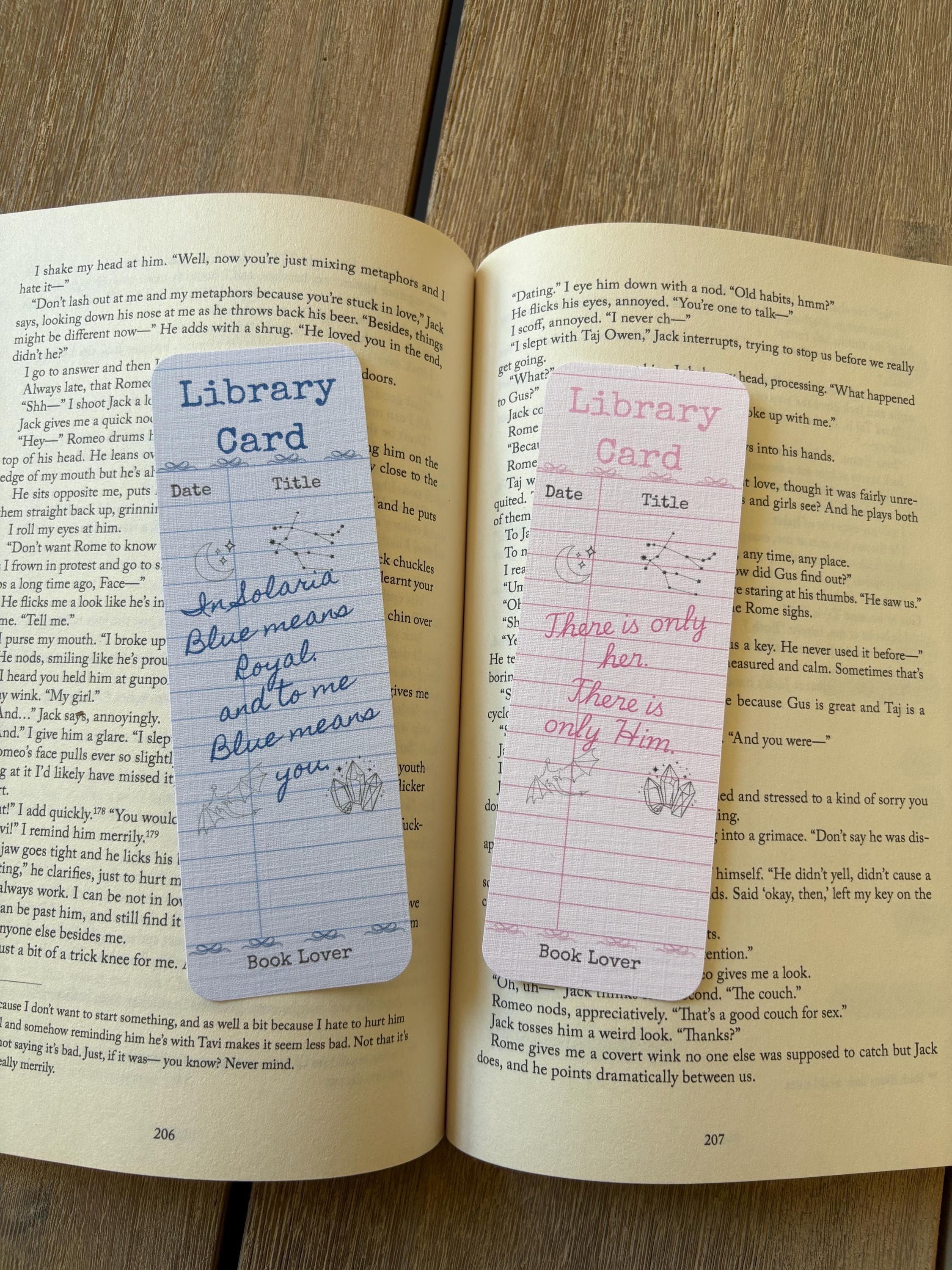 ZA Inspired Quote Bookmarks | Blue Means You & There Is Only Her