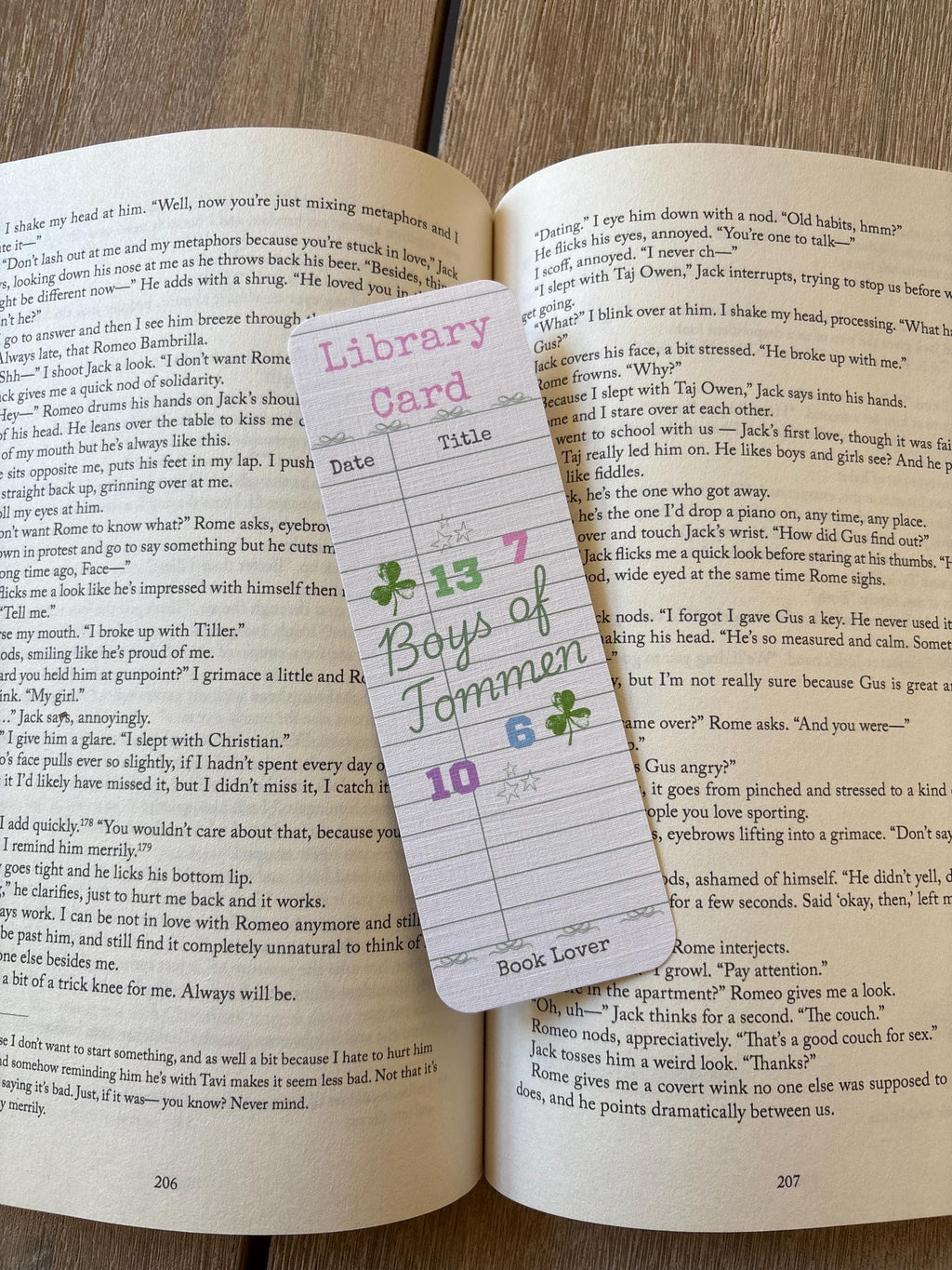 Boys of Tommen Library Card Bookmark