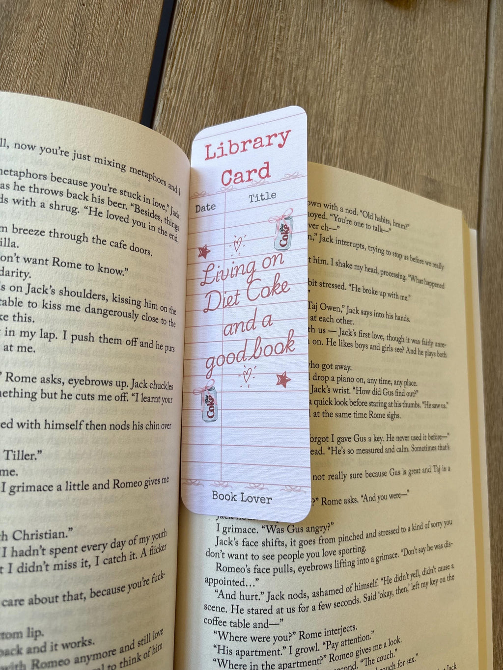 Diet Coke Library Card Bookmark