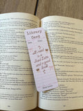 Iced Latte and a Good Book Library Card Bookmark